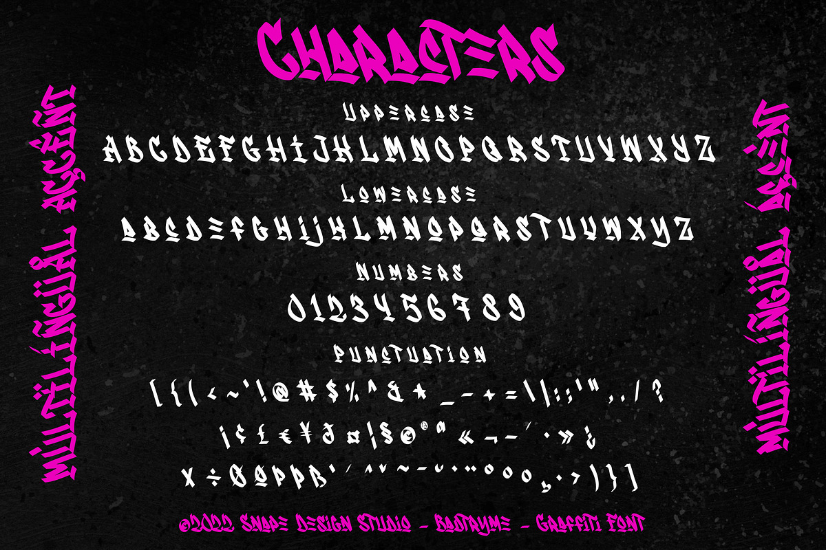 Badtryme - Graffiti Font, a Font by Snape Design Studio (Photo 2 of 5)