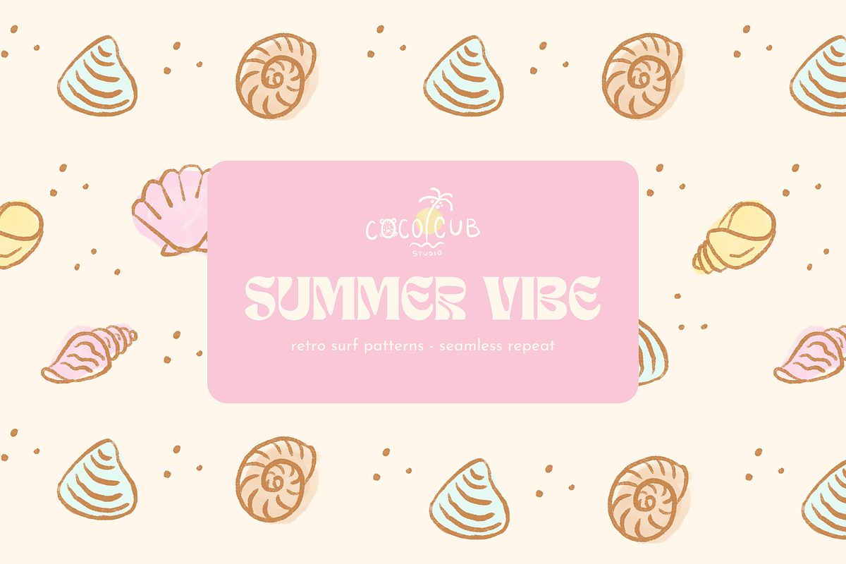 Girls Surf print pattern collection, a Decorative Illustration by Coco & Cub Studio (Photo 2 of 13)