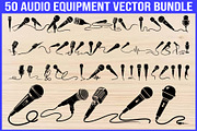 50 Audio Equipment Microphone Vector, an Illustration by Gaye Art (Thumbnail 1 of 4)