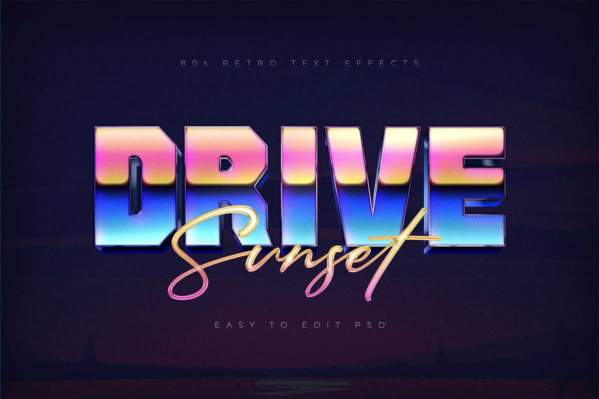 80s Retro Nostalgia Text Effects, a Layer Style Add-On by Andrew Skoch Design (Photo 7 of 14)