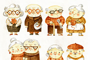 Cute Grandmothers and Grandfathers, an Illustration by babenkoirusa (Thumbnail 4 of 12)