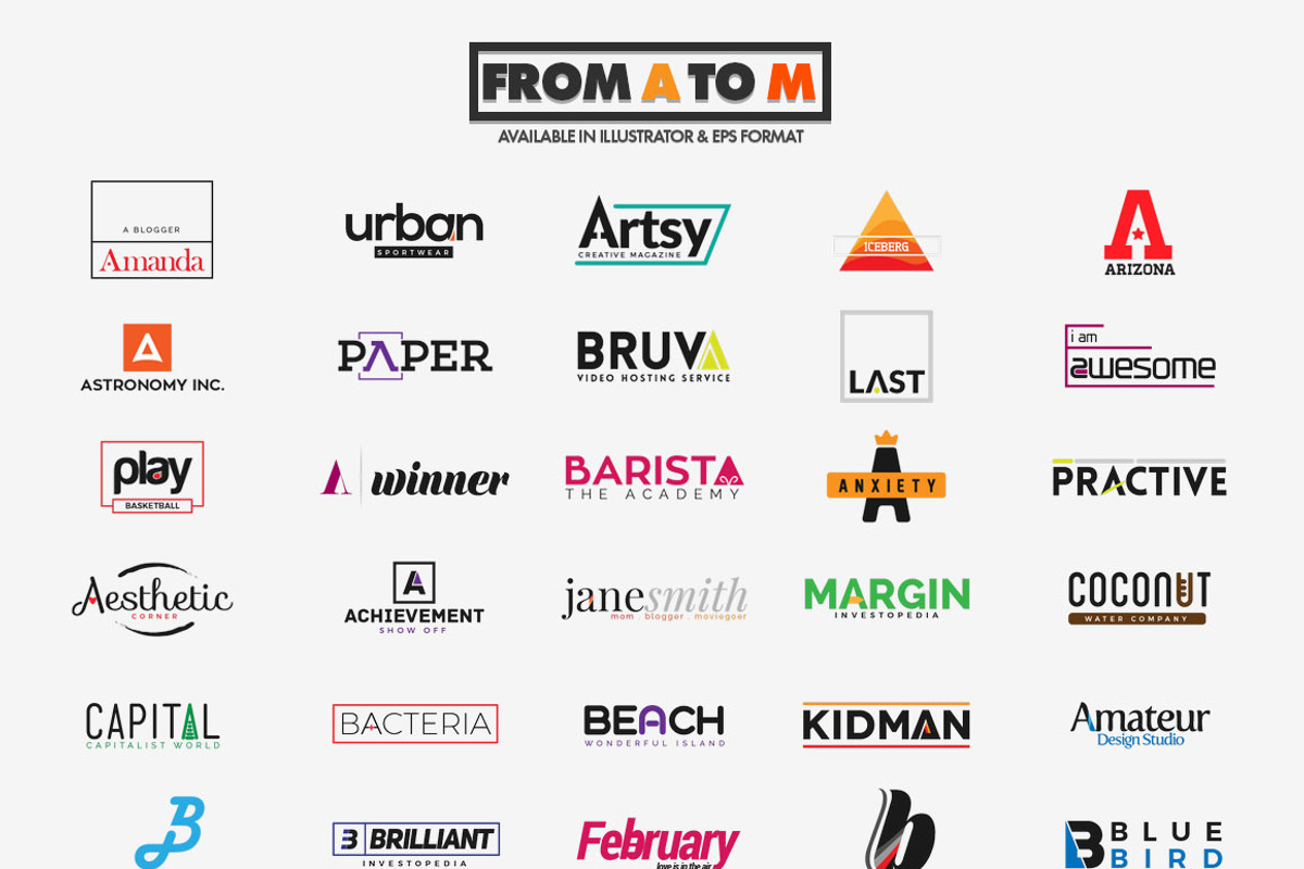 Logotype & Geometric Logo Marks, a Branding & Logo Template by Warna Works (Photo 12 of 13)