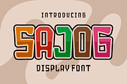 Sajog - Display Font, a Sans Serif Font by lelevien (Thumbnail 1 of 4)