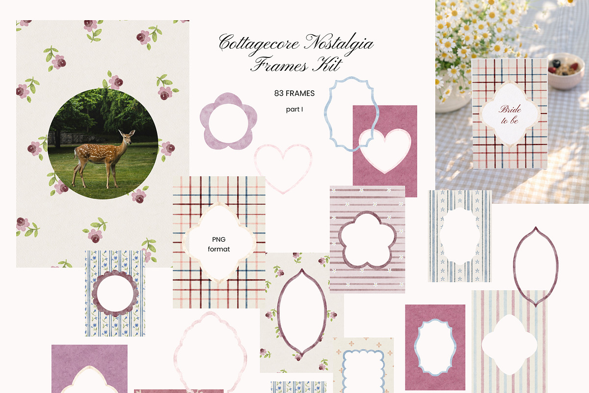 Cottagecore Nostalgia Frames Kit, a Background Graphic by Yuliia Lashevska (Photo 4 of 11)