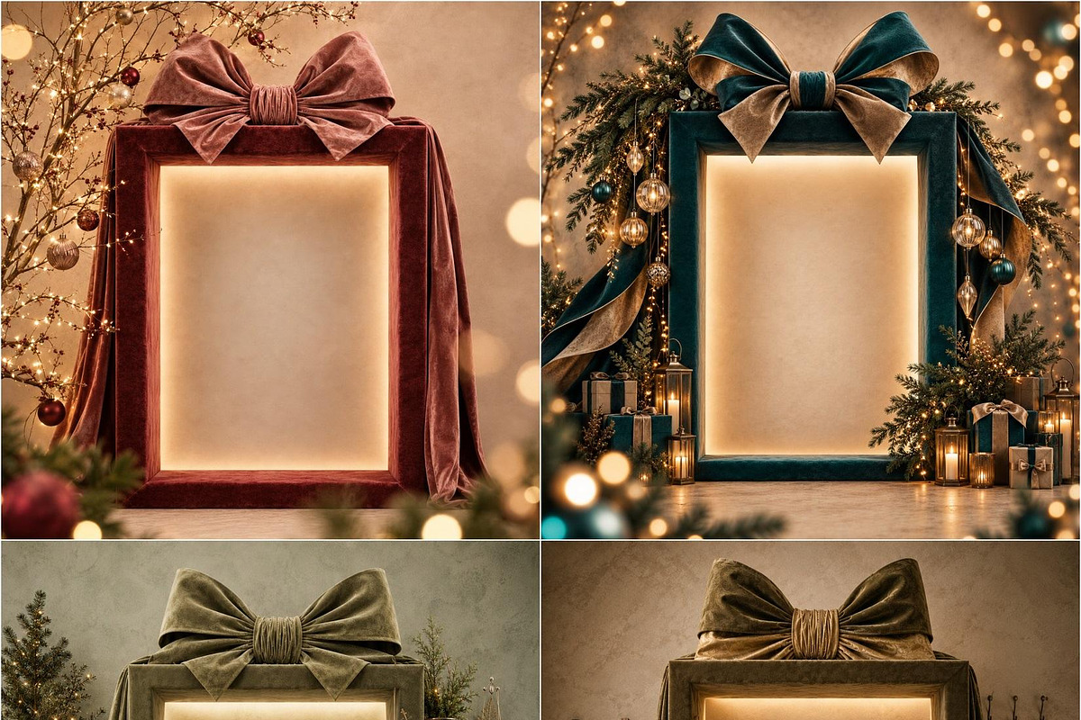 Christmas Gift Box Digital Backdrops, a Background Graphic by Walllow Creatives (Photo 3 of 3)