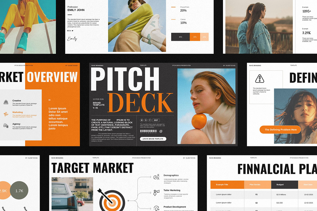 Raye Pitch Deck Template, a Presentation Template by slidestock55 (Photo 3 of 11)