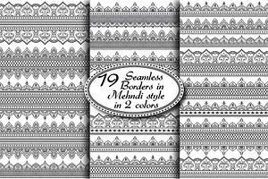 "Mehndi borders set"