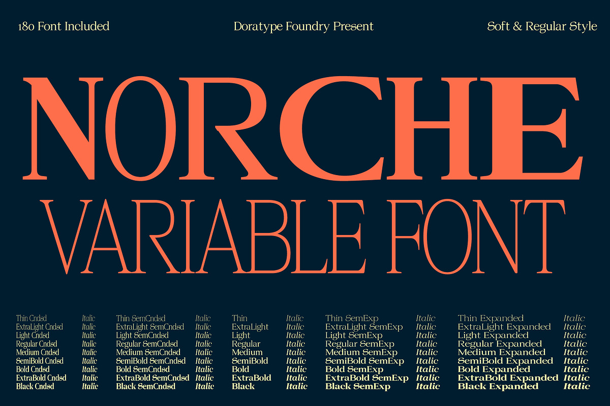 Norche - Serif Family, a Serif Font by Dora Typefoundry (Photo 1 of 10)
