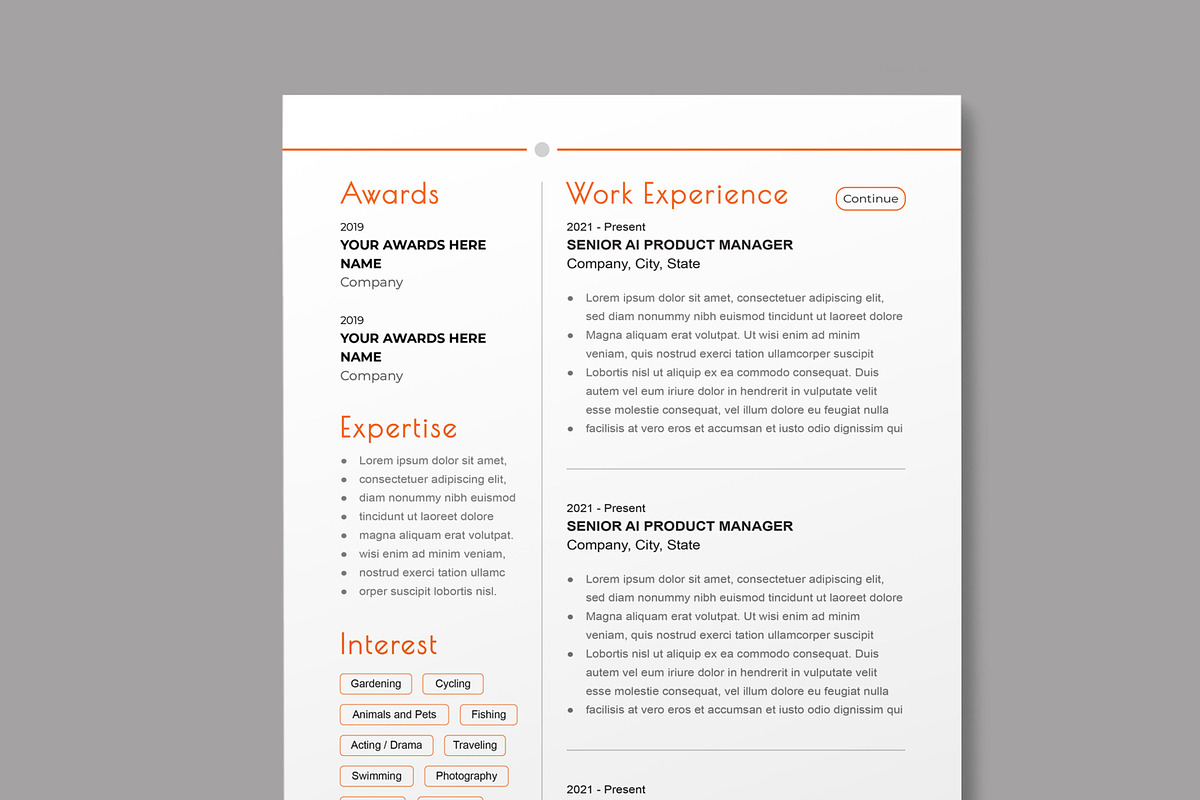 Clean Resume, a Resume Template by MightyDesign (Photo 4 of 8)