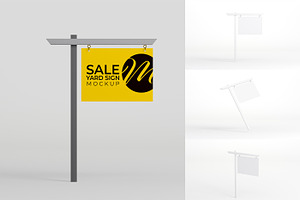 Sale Yard Sign Mockup Set