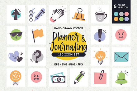 Colorful Planner Icon Set, a Duotone Icon by insemar