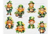 St.Patricks Day Leprechaun Clipart, a Seasonal Illustration by GlamArtZhanna (Thumbnail 5 of 6)