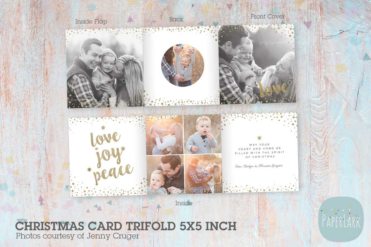 YC004 Christmas Trifold Card, a Card Template by Paper Lark