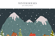 Christmas winter houses clipart, an Animal Illustration by LukaJreym (Thumbnail 13 of 15)
