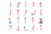 Sporty Woman – Set of 45 Poses, a Person Illustration by 3DMask (Thumbnail 4 of 6)