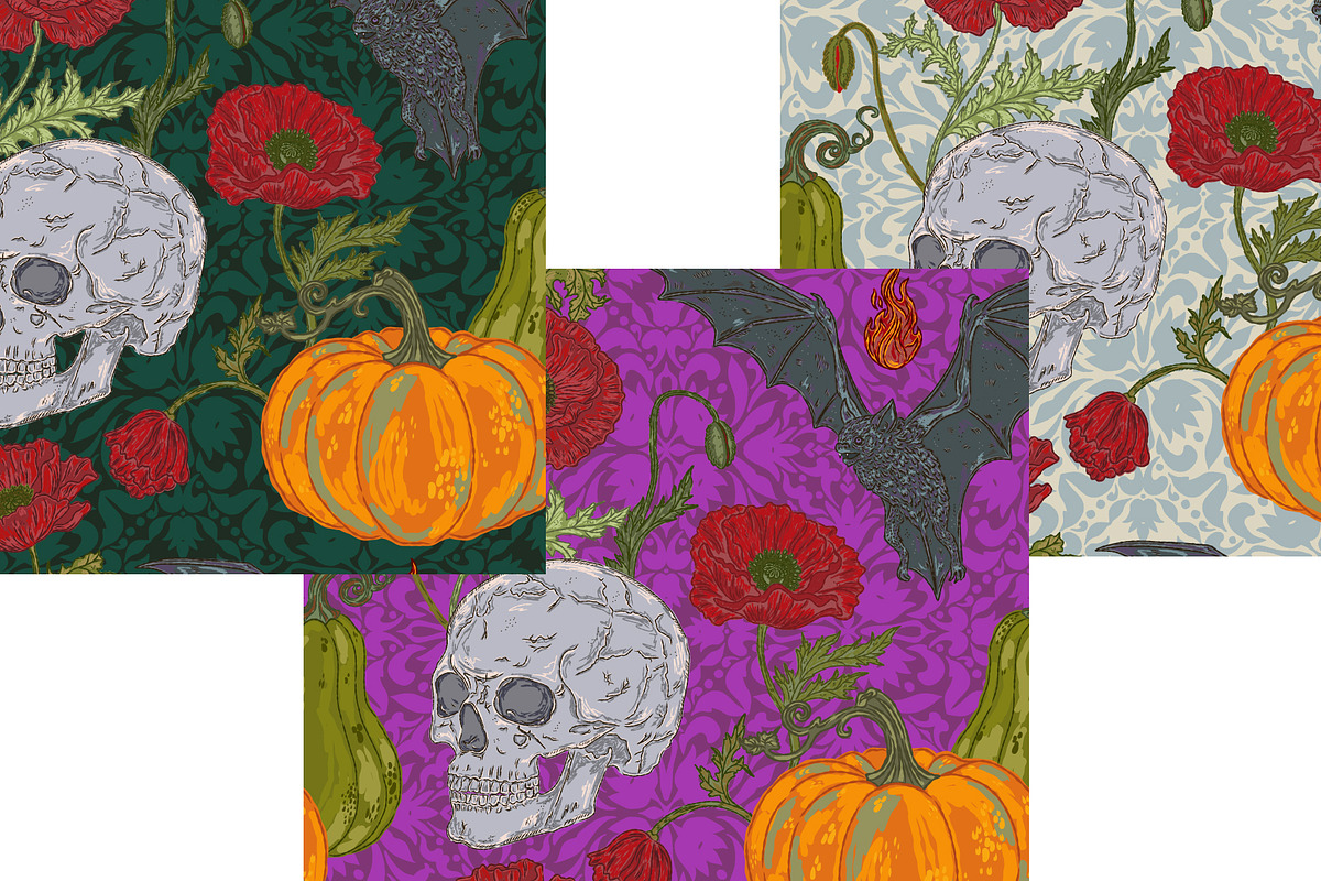 Gothic Harvest Garden Pattern, a Pattern Graphic by NayaChu (Photo 6 of 9)