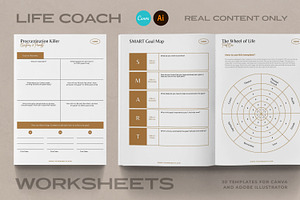 Life Coach Worksheet Bundle CANVA