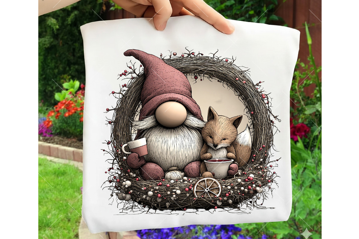 Christmas Whimsical Gnome Clipart, an Illustration by OK Design (Photo 6 of 6)