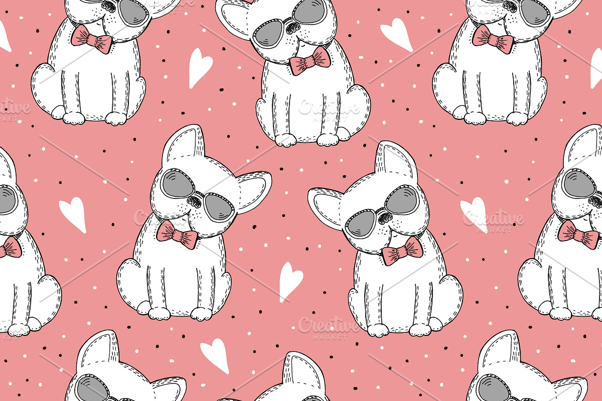 Cute dogs collection!, a Pattern Graphic by Irene_Boiko_ART (Photo 9 of 16)