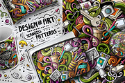 Designer Doodle Seamless Patterns, a Pattern Graphic by BALABOLKA (Thumbnail 2 of 8)