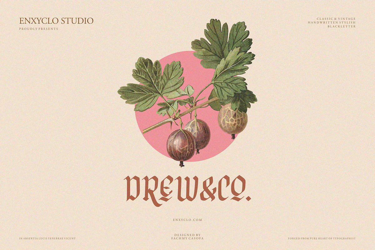 NCL Fegakines - Stylish Blackletter, a Blackletter Font by Enxyclo Studio (Photo 8 of 15)
