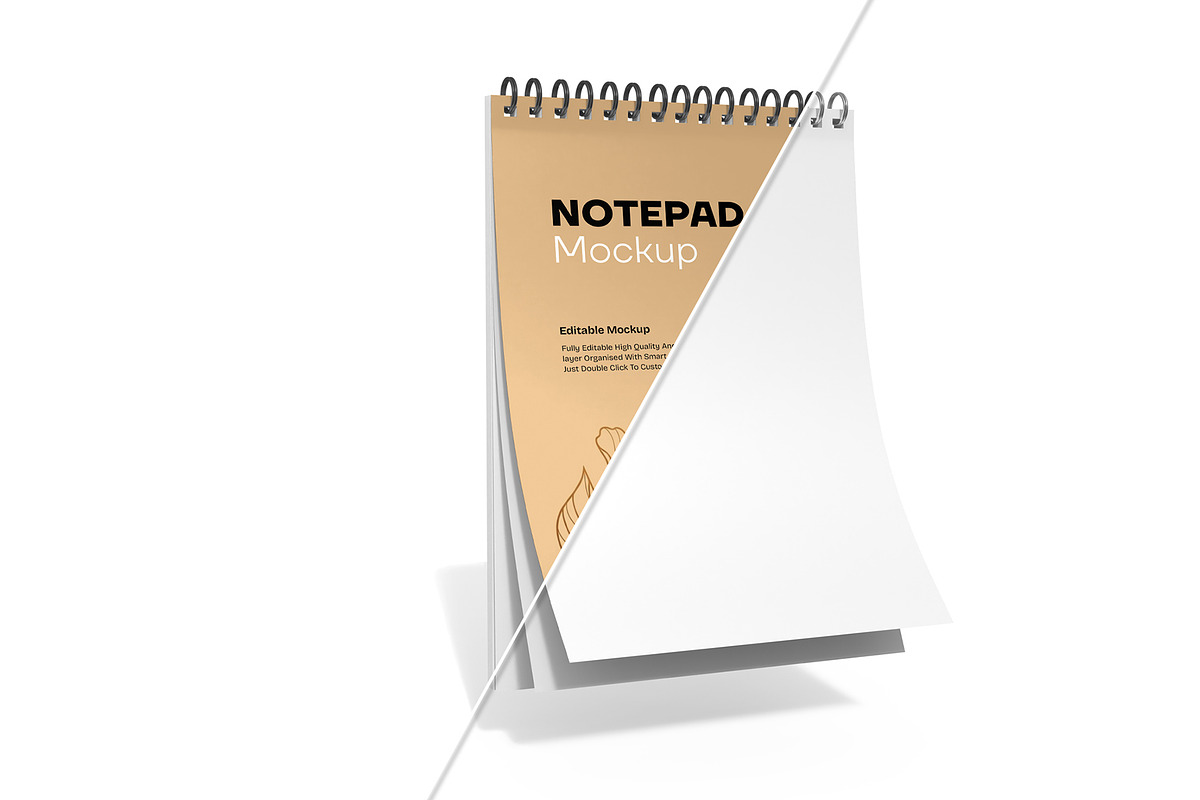 Floating Notepad Mockup Template