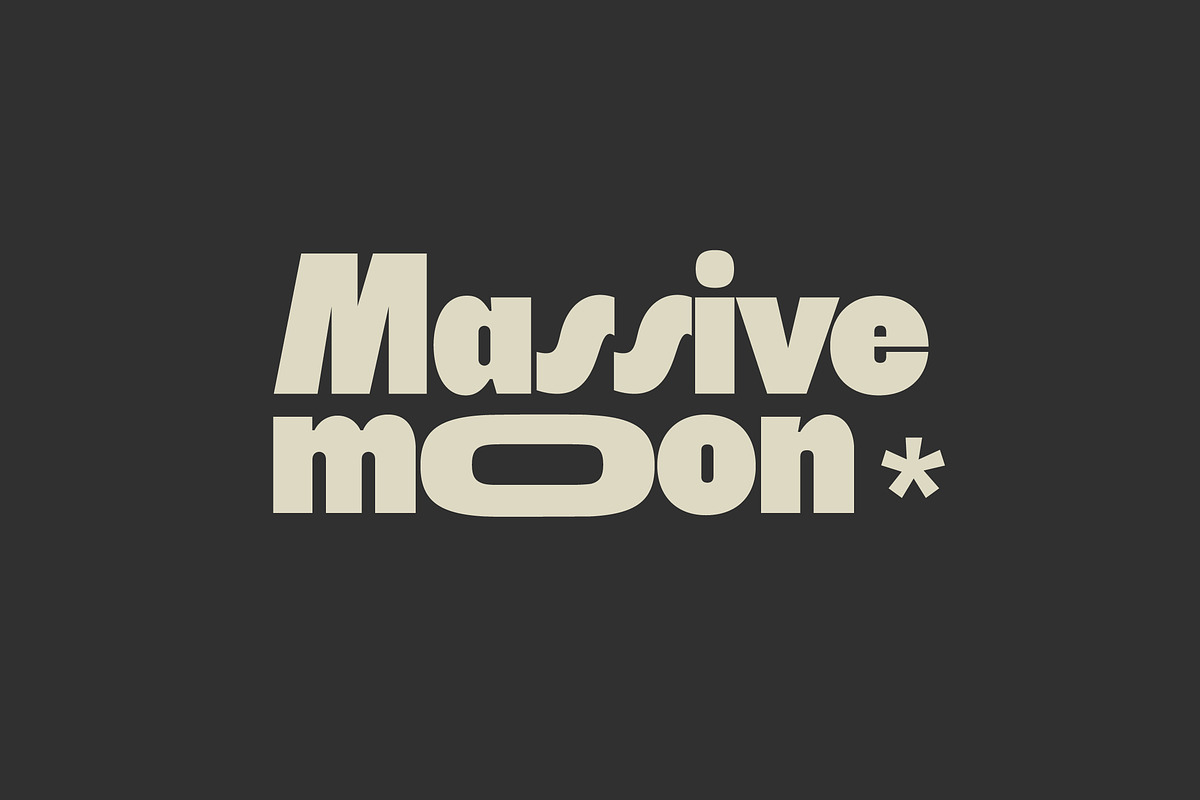 Massivemoon, a Sans Serif Font by Fortunes Co (Photo 1 of 11)
