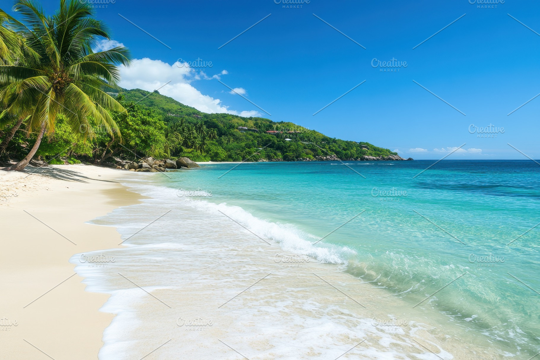 Majestic tropical wave gently caress, a Photo by Pavel_design