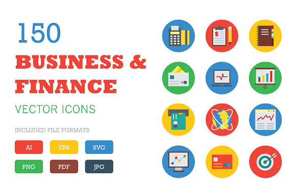 150 Business and Finance Vector Icon preview 6