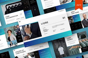 Liore – Business PowerPoint, a Presentation Template by Dens Creative Studio