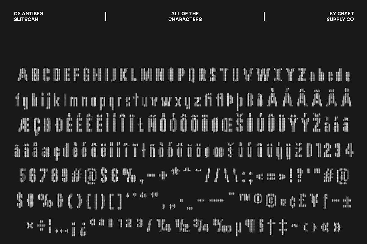 CS Antibes Slitscan, a Sans Serif Font by Craft Supply Co. (Photo 8 of 8)