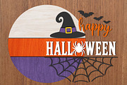 Happy Halloween Round Sign SVG, an Object Graphic by OK Design (Thumbnail 3 of 3)
