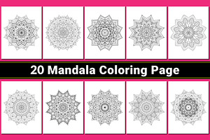 Mandala Coloring Book Pages, a Pattern Graphic by mirajeee