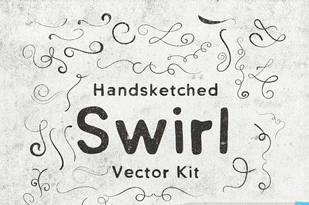 Hand-Sketched Swirls Vector Kit