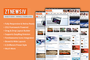 ZT News 4 magazine joomla theme