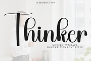 Thinker, a Handwritten Font by FreshTypeINK (Thumbnail 1 of 8)