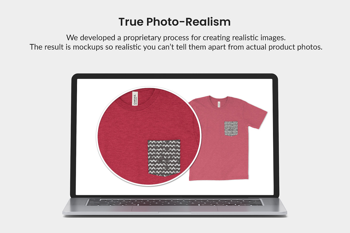 Bella Canvas 3021 Pocket Tee Mockups, a Shirt Mockup by Photific (Photo 2 of 6)