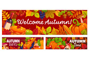 Welcome autumn banners, a Seasonal Illustration by Vector Tradition (Thumbnail 1 of 3)
