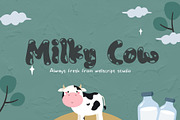 Milky Cow Display Font, a Font by Wellscript Studio (Thumbnail 1 of 9)