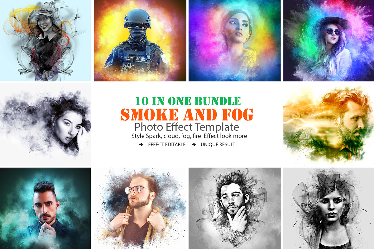 10 Smoke Fog Powder Photo Effect, an Action Add-On by MRI STUDIO (Photo 1 of 11)