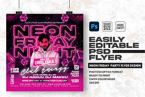 Friday Night PSD Party Flyer Design, a Flyer Template by Shajib Shikder