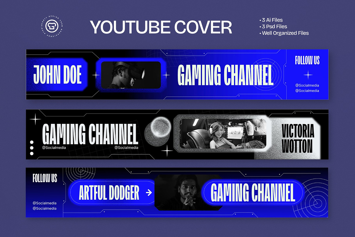 Gaming Youtube Cover, a Social Media Template by graphicook (Photo 2 of 3)