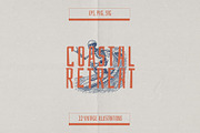 Coastal Retreat Vintage Illustration, an Illustration by elliazidi.designs (Thumbnail 1 of 7)