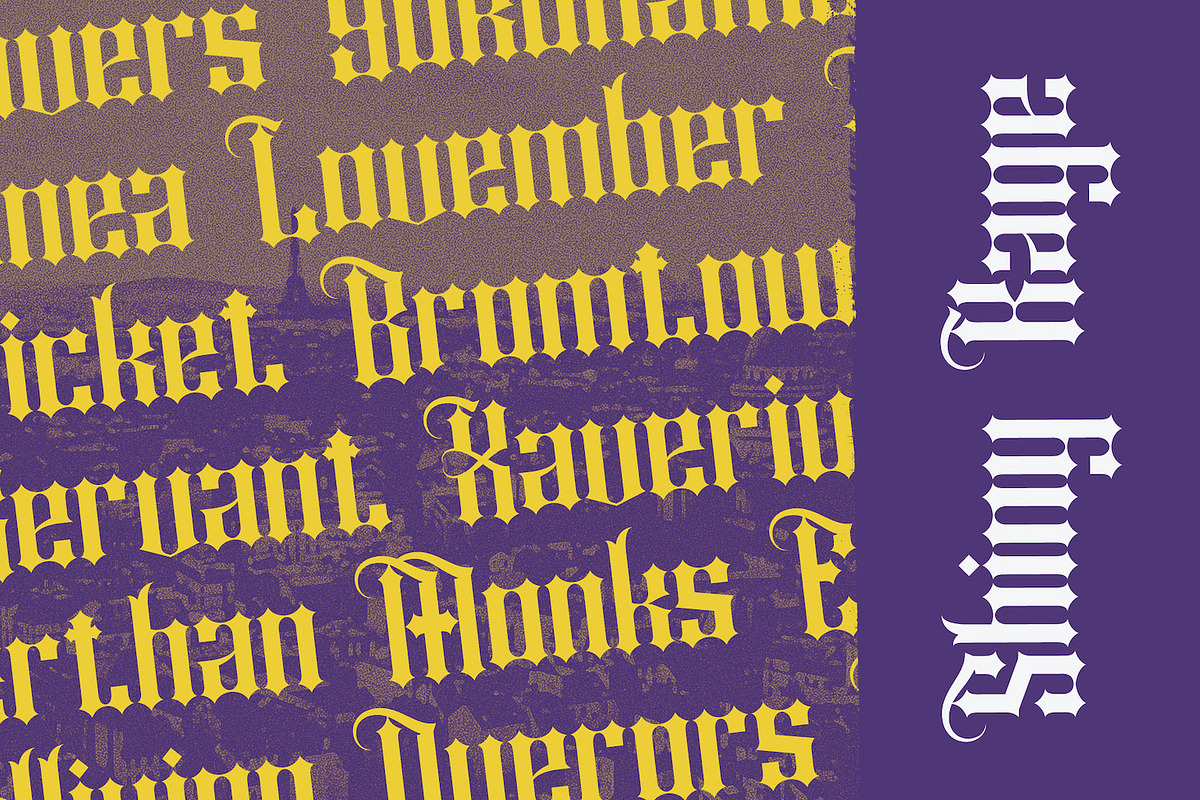 Shiny Kage - Blackletter Font, a Blackletter Font by StringLabs (Photo 9 of 13)