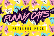 Cartoon Cats Seamless Patterns, a Pattern Graphic by Art's and patterns (Thumbnail 1 of 9)