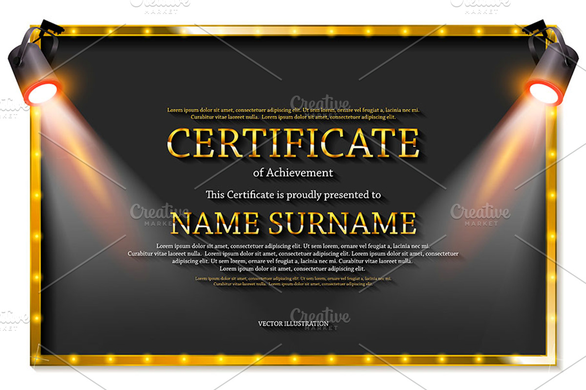 Luxury certificate with spotlights, a Graphic by Aromeo