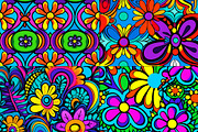 20 Seamless Psychedelic 1970s Set, a Pattern Graphic by Nordic Design (Thumbnail 9 of 9)