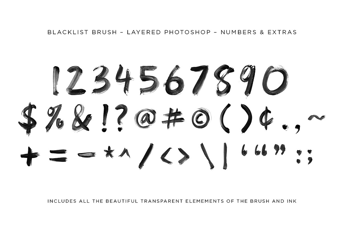 BLACKLIST BRUSH – FONT & LAYERED PSD, a Font by Blacklist Studio (Photo 3 of 9)