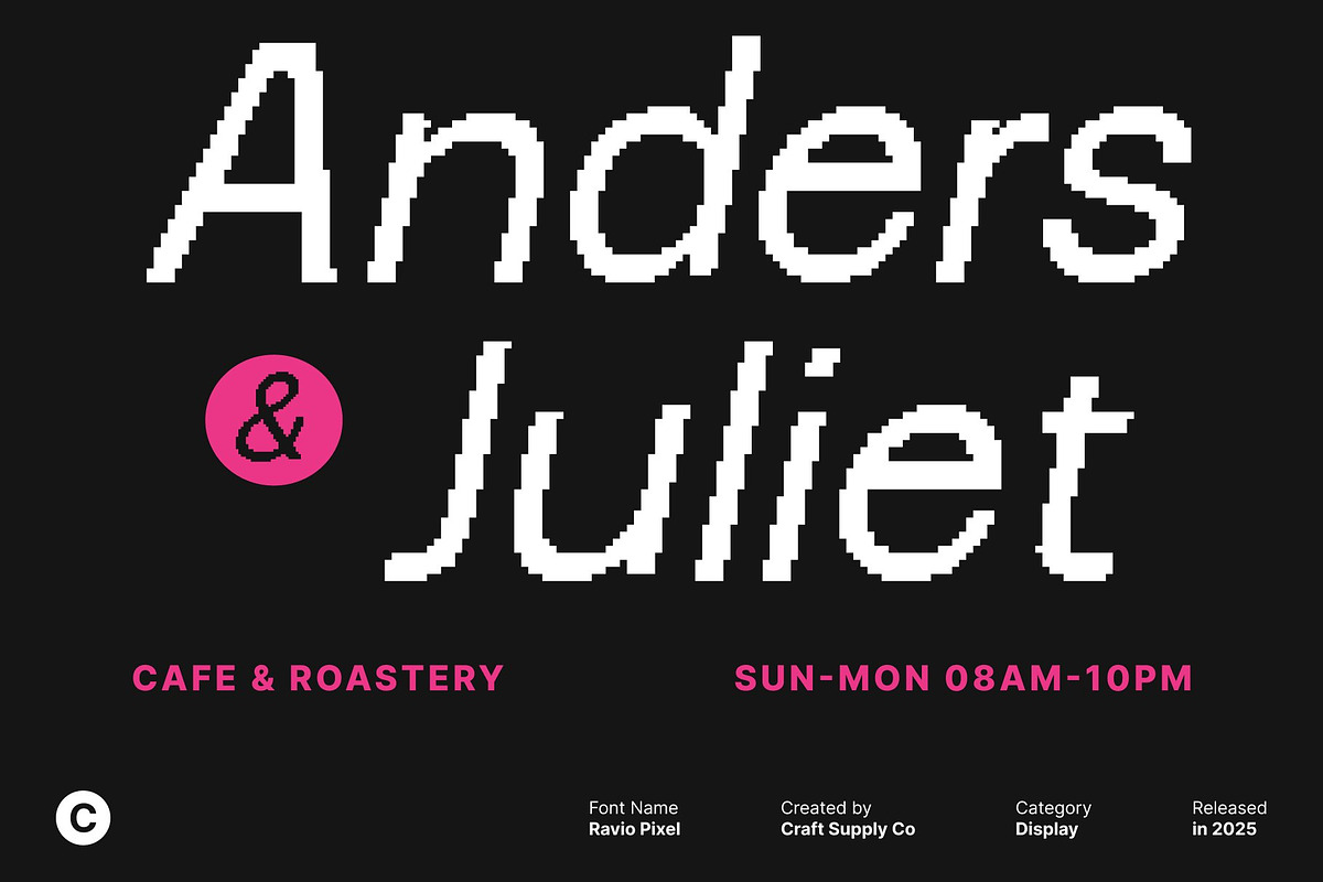 Ravio Pixel, a Sans Serif Font by Craft Supply Co. (Photo 3 of 8)