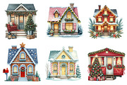 Christmas Home Clipart Bundle, an Illustration by CreationArt (Thumbnail 2 of 5)